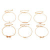 Wholesale Women's Ins Style Alloy Bracelet With Heart Shape Geometric Letters Numbers Text Pattern Electroplated