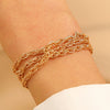 Wholesale Women's Ins Style Alloy Bracelet With Heart Shape Geometric Letters Numbers Text Pattern Electroplated