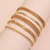 Wholesale Women's Ins Style Alloy Bracelet With Heart Shape Geometric Letters Numbers Text Pattern Electroplated