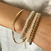 Wholesale Women's Ins Style Alloy Bracelet With Heart Shape Geometric Letters Numbers Text Pattern Electroplated