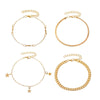 Wholesale Women's Ins Style Alloy Bracelet With Heart Shape Geometric Letters Numbers Text Pattern Electroplated