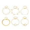 Wholesale Women's Ins Style Alloy Bracelet With Heart Shape Geometric Letters Numbers Text Pattern Electroplated