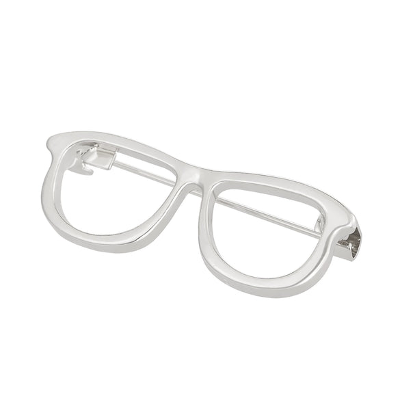 Wholesale Women's Ins Style Alloy Geometric Hollow Glasses Frame Brooch With Electroplating