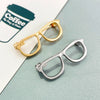 Wholesale Women's Ins Style Alloy Geometric Hollow Glasses Frame Brooch With Electroplating