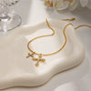 Wholesale Women's Ins Style Cross Stainless Steel Electroplated Necklace