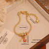 Wholesale Women's Ins Style Diy Bracelet With Medicine Box And Guitar Pendants Real Gold Plated On Copper