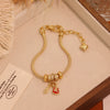 Wholesale Women's Ins Style Diy Bracelet With Medicine Box And Guitar Pendants Real Gold Plated On Copper