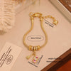 Wholesale Women's Ins Style Diy Bracelet With Medicine Box And Guitar Pendants Real Gold Plated On Copper