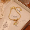 Wholesale Women's Ins Style Diy Bracelet With Medicine Box And Guitar Pendants Real Gold Plated On Copper