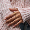 Wholesale Women's Ins Style Electroplated 18K Gold Stainless Steel Bow Tie Ring Accessories
