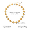 Wholesale Women's Ins Style Flower Pattern Stainless Steel Electroplated Necklace And Bracelet Jewelry