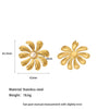 Wholesale Women's Ins Style Flower Pattern Stainless Steel 18K Gold Plated Earrings And Necklace Set