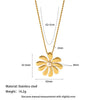 Wholesale Women's Ins Style Flower Pattern Stainless Steel 18K Gold Plated Earrings And Necklace Set