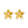 Wholesale Women's Ins Style Flower Shape Titanium Steel And Stainless Steel Earrings With Vacuum Real Gold Plating In Pvd Furnace