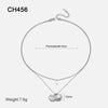 Wholesale Women's Ins Style Geometric Five Pointed Star Stainless Steel Electroplated Double Layer Pearl Shell Clavicle Necklace