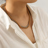 Wholesale Women's Ins Style Geometric Gold Plated Stainless Steel Carabiner Pendant Thick Chain Necklace