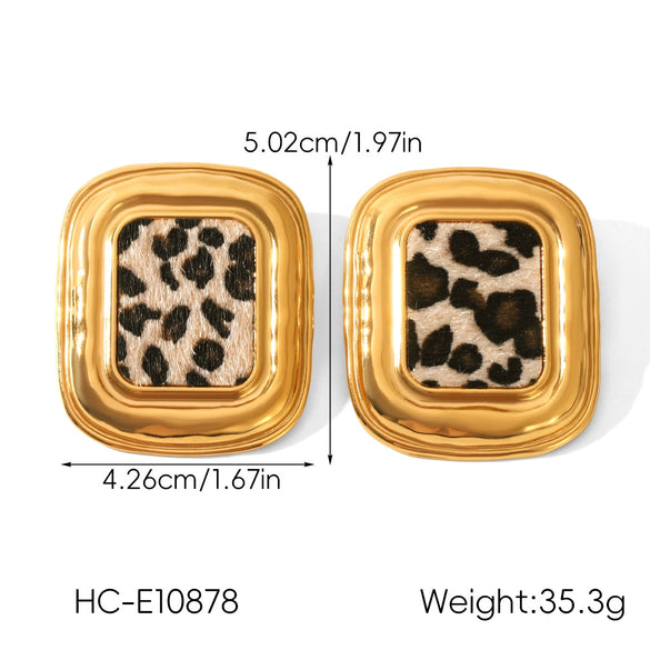 Wholesale Women's Ins Style Geometric Gold Plated Stainless Steel Jewelry Necklaces Bracelets Earrings With Velvet Chain