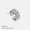 Wholesale Women's Ins Style Geometric Heart Cut Out Stainless Steel 18K Gold Plated Ring