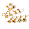 Wholesale Women's Ins Style Geometric Heart Shaped Stainless Steel Electroplated Earrings
