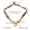 Wholesale Women's Ins Style Geometric Pattern Heart Pendant Jewelry Set Stainless Steel Electroplated Necklace Bracelet Earrings Ring With Cuban Link Chain