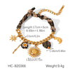 Wholesale Women's Ins Style Geometric Pattern Heart Pendant Jewelry Set Stainless Steel Electroplated Necklace Bracelet Earrings Ring With Cuban Link Chain