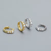 Wholesale Women's Ins Style Geometric Pearl Earrings S925 Silver Electroplated