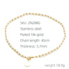 Wholesale Women's Ins Style Geometric Pearl Necklace With Real Gold Plating And Handmade Beaded Chain Stainless Steel Accessories