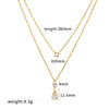 Wholesale Women's Ins Style Geometric Rhinestonestudded Stainless Steel And Titanium Steel Oshaped Chain Necklace With Pvd Furnace Vacuum Real Gold Plating