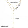 Wholesale Women's Ins Style Geometric Rhinestonestudded Stainless Steel And Titanium Steel Oshaped Chain Necklace With Pvd Furnace Vacuum Real Gold Plating