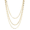 Wholesale Women's Ins Style Geometric Stainless Steel And Titanium Steel Electroplated Three Layer Necklace