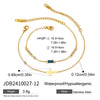 Wholesale Women's Ins Style Geometric Stainless Steel Electroplated Birthstone Bracelet Set