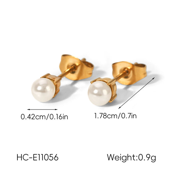 Wholesale Women's Ins Style Geometric Stainless Steel Electroplated Earrings And Bracelet Jewelry
