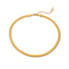 Wholesale Women's Ins Style Geometric Stainless Steel Flat Snake Chain Electroplated Necklace