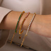 Wholesale Women's Ins Style Geometric Stainless Steel Gold Plated Bracelet Jewelry
