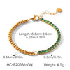 Wholesale Women's Ins Style Geometric Stainless Steel Gold Plated Bracelet Jewelry