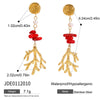 Wholesale Women's Ins Style Geometric Stainless Steel 18K Electroplated Earrings