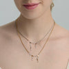 Wholesale Women's Ins Style Geometric Star Stainless Steel 18K Gold Plated Necklace Tassel Choker Jewelry