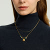 Wholesale Women's Ins Style Geometric Star Stainless Steel 18K Gold Plated Pendant Necklace