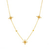 Wholesale Women's Ins Style Geometric Star Stainless Steel Pvd Furnace Vacuum Real Gold Plated Necklace