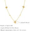 Wholesale Women's Ins Style Geometric Star Stainless Steel Pvd Furnace Vacuum Real Gold Plated Necklace