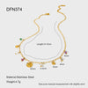 Wholesale Women's Ins Style Geometric Titanium Steel And Stainless Steel Pendant Necklace With Electroplating