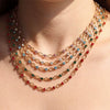 Wholesale Women's Ins Style Geometric Wave Stainless Steel Electroplated Paper Clip Chain Necklace