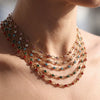 Wholesale Women's Ins Style Geometric Wave Stainless Steel Electroplated Paper Clip Chain Necklace