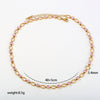 Wholesale Women's Ins Style Geometric Wave Stainless Steel Electroplated Paper Clip Chain Necklace