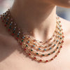 Wholesale Women's Ins Style Geometric Wave Stainless Steel Electroplated Paper Clip Chain Necklace
