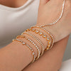 Wholesale Women's Ins Style Gold Plated Geometric Stainless Steel Bracelet