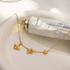 Wholesale Women's Ins Style Gold Plated Stainless Steel Bee Flower Bracelet Jewelry