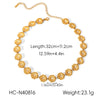 Wholesale Women's Ins Style Gold Plated Stainless Steel Flower Pattern Daisy Bracelet And Necklace Jewelry