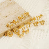 Wholesale Women's Ins Style Goldplated Titanium Steel Zirconia Bow Earrings