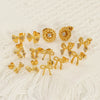 Wholesale Women's Ins Style Goldplated Titanium Steel Zirconia Bow Earrings